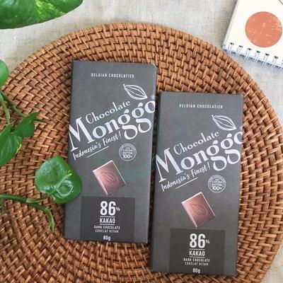 Chocolate Bar, Dark Chocolate Tablet 86%, 80gr - Monggo