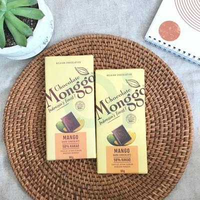Chocolate Bar, Mango Tablet 58%,  80gr - Monggo